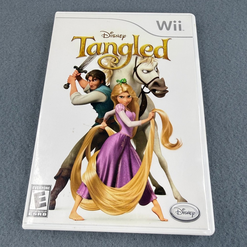 Disney Tangled Video Game Nintendo Wii White CIB Complete Rapunzel Flynn Rider